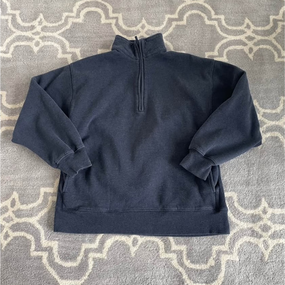 Aritzia Heather Admiral Quarter Zip Size M